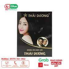 Nhuộm đen tóc thảo dược Thái Dương từ dược liệu Hộp 5 gói từ bột lá henna, an toàn cho tóc và da đầu_[IDC]