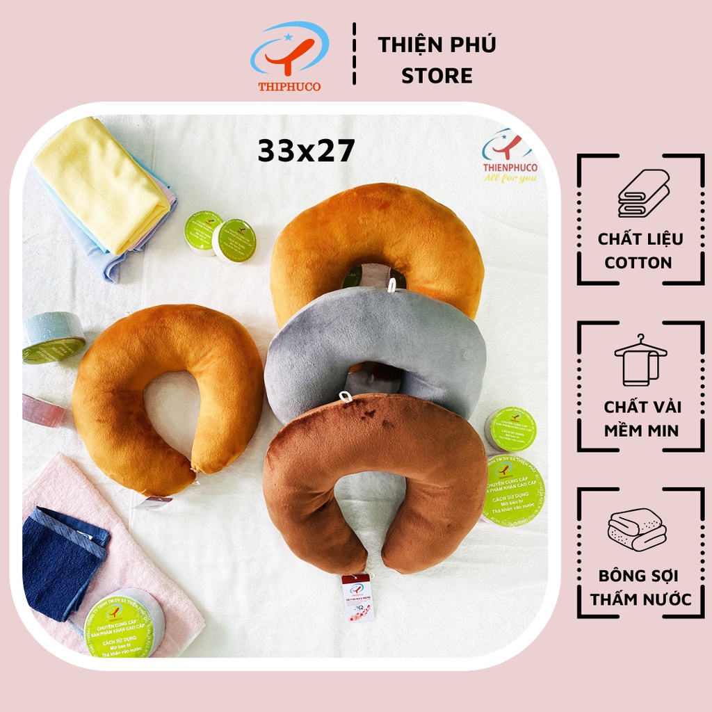 Gối Kê Cổ Chữ U Cao Cấp Thiện Phú 33x27, Gối Tựa Đầu Dễ Thương Cho Giất Ngủ Của Bạn