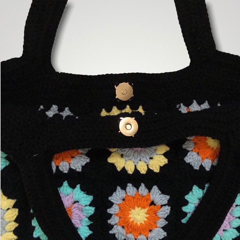 𝙂𝙧𝙖𝙣𝙣𝙮 𝙨𝙦𝙪𝙖𝙧𝙚 𝙩𝙤𝙩𝙚 𝙗𝙖𝙜 - Túi len ghép hoa