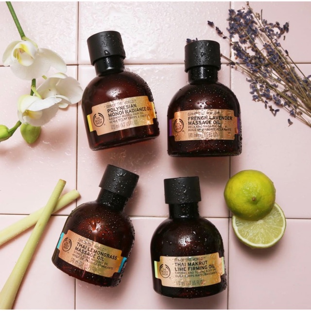 Tinh Dầu Massage The Body Shop Spa Of The World hương Xả, Lavender