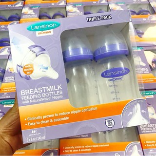 Bình Sữa Lansinoh momma 160ml / 240ml ,núm ti siêu mềm