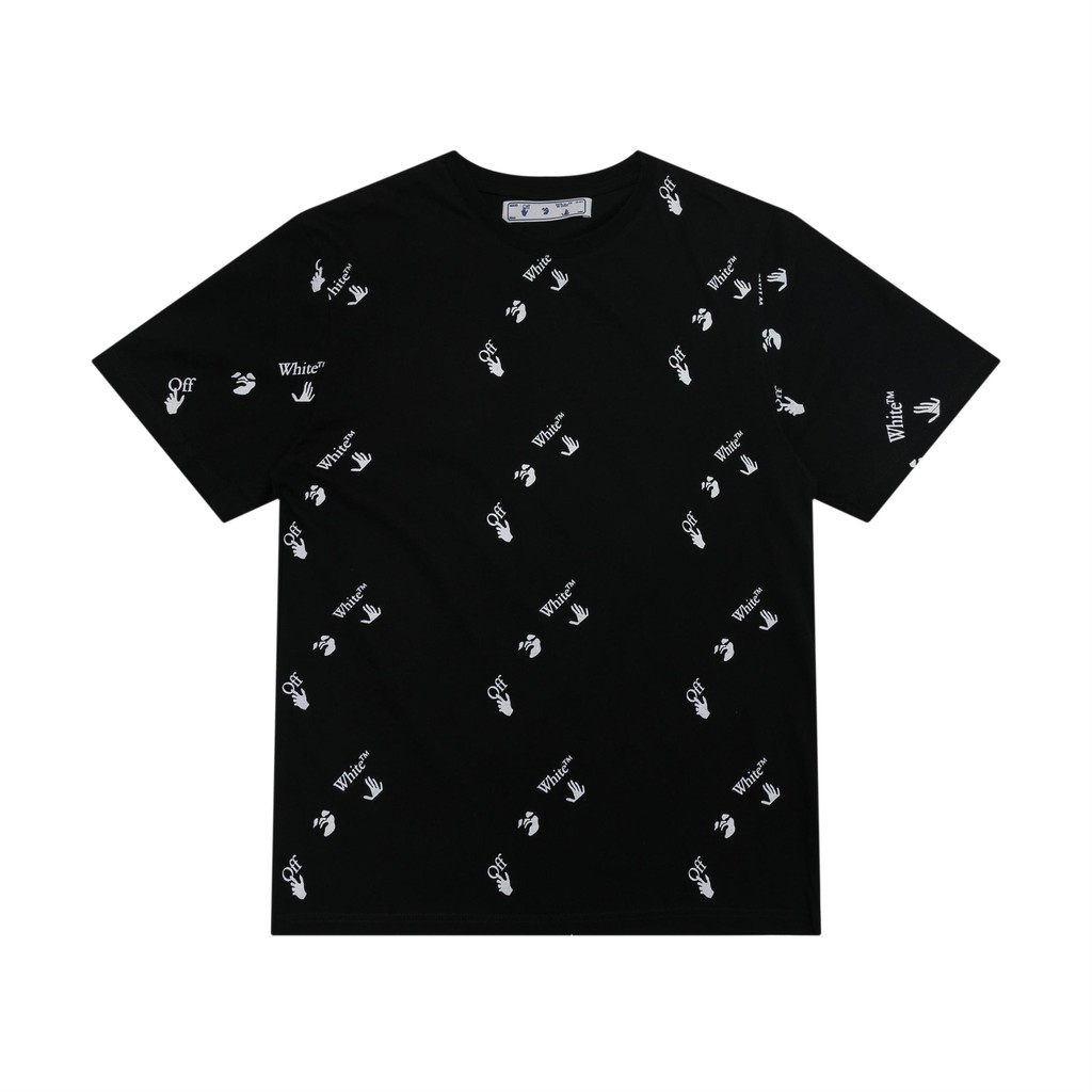 Off-white 2021 new OW palm print loose couple short-sleeved T-shirt