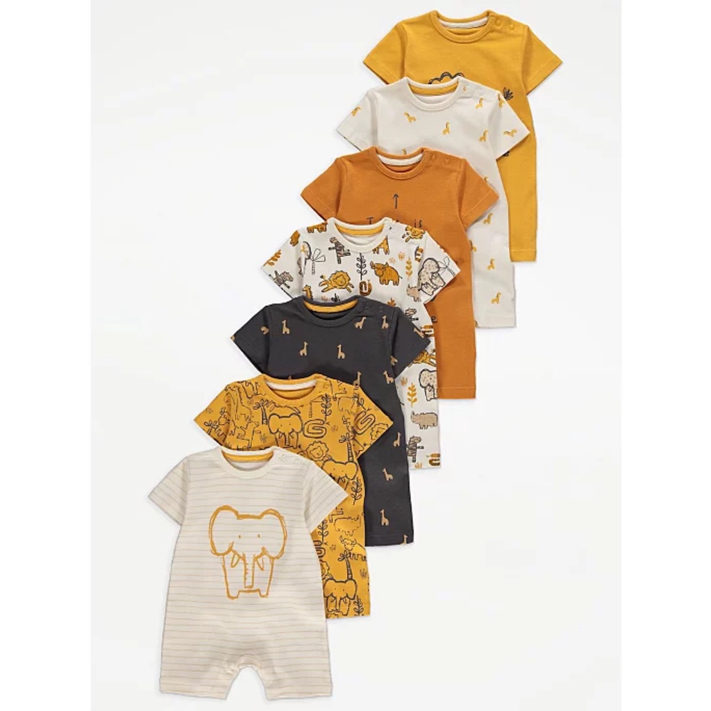 [TÁCH SET BÁN LẺ] Romper cộc Geogre_UK chính hãng size 3-6m, 6-9m, 9-12m (Form chuẩn, đọc kĩ lưu ý ạ)