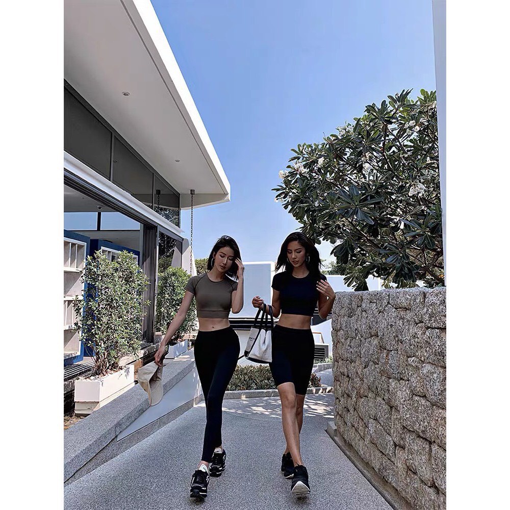 [Quà tặng là chun tóc nữ tính nhiều màu ngẫu nhiên] Quần legging lửng chất đanh co dãn đàn hồi tốt Lucy Outfit thiết kế | BigBuy360 - bigbuy360.vn