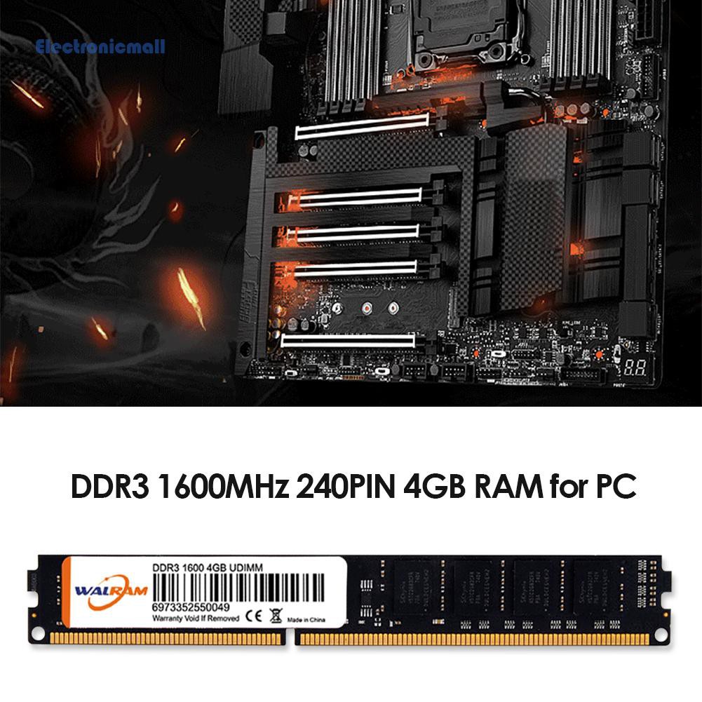 Mô Đun Bộ Nhớ Điện Tử 240 Pin 4gb Pc3-12800 Ddr3 Ddri 1600mhz Cho Máy Tính