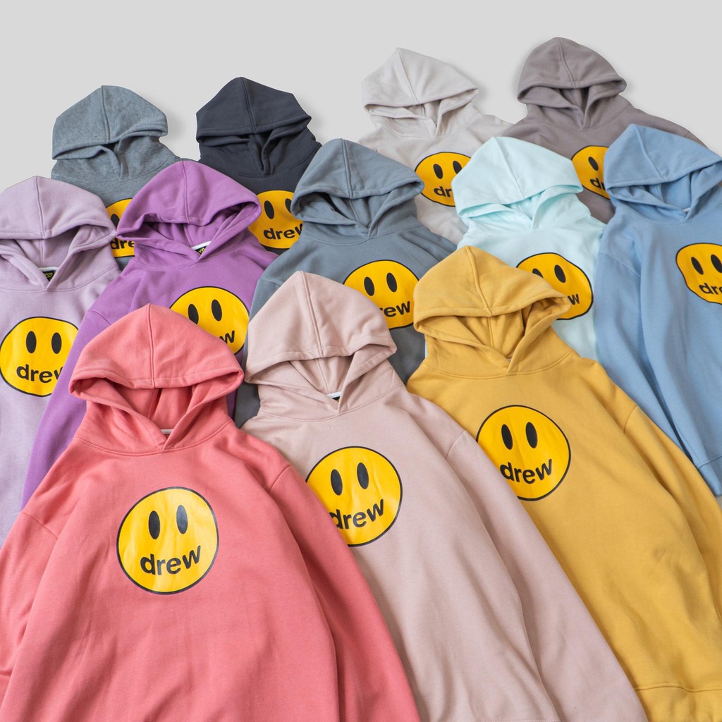 Áo Hoodie Drew Các Màu Chất Vải Nỉ Cotton Dày Dặn 900g , form dáng Unisex