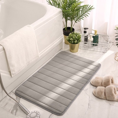 Thảm lau chân nhà tắm bọt biển phiên bản ĐẶC BIỆT dày 1.2 - 1.5 cm đế cao su chống trượt mềm mại thấm hút 60x40 cm