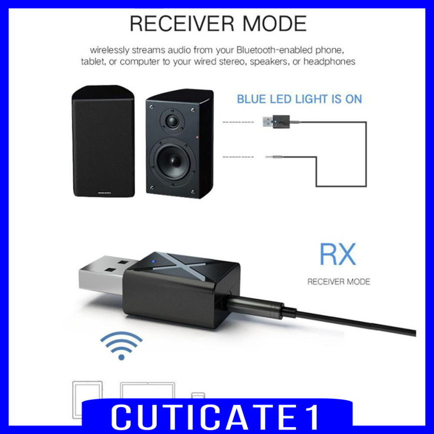 1 Usb Thu Phát Tín Hiệu Bluetooth V5.0 Cho Tv Tai Nghe Trên Xe Hơi