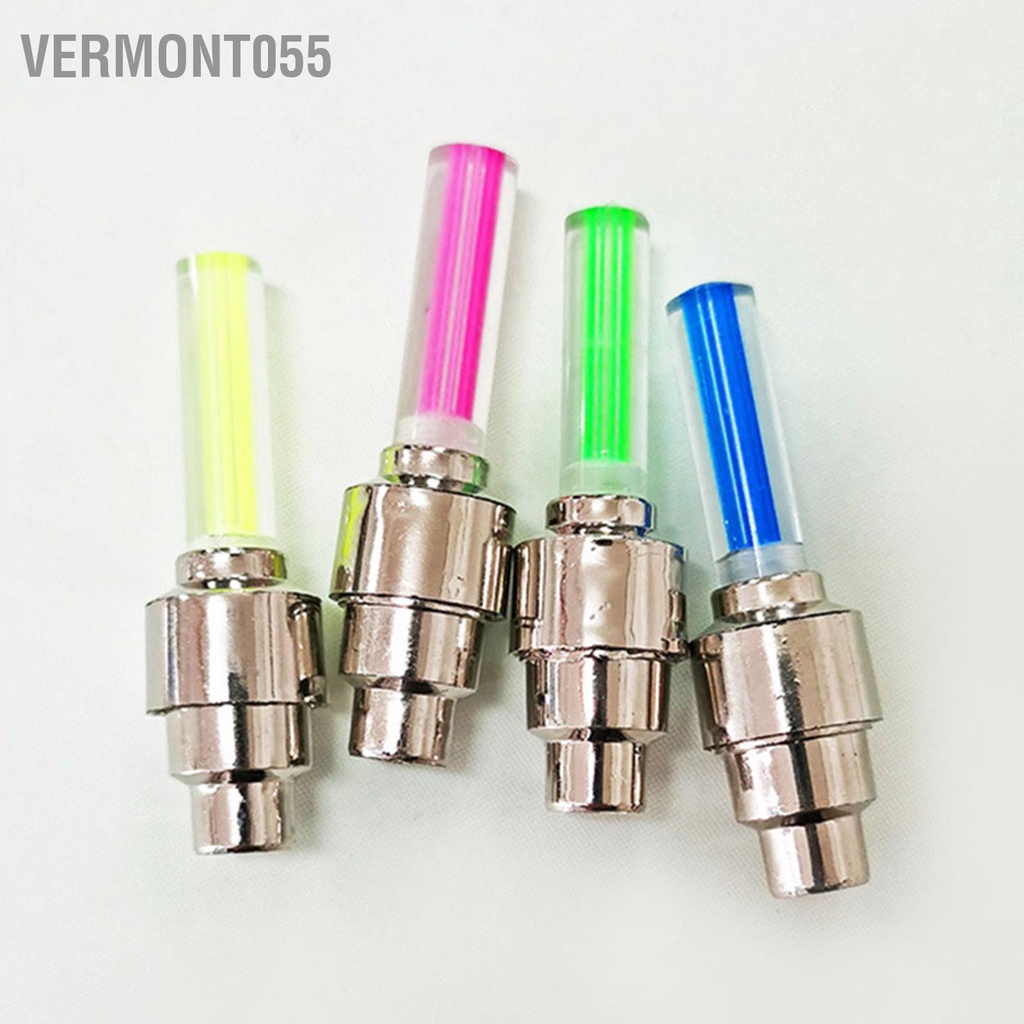 Vermont055 2PCS Xe máy Bánh xe nhẹ Van lốp Đèn gốc trang trí Ban đêm Cưỡi ngựa Phổ biến cho đạp