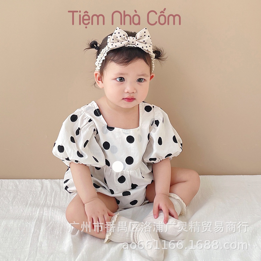 Băng đô chấm bi cho bé gái siêu dễ thương