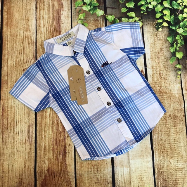 Áo sơ mi sọc caro, size 1-8 (8-26kg)