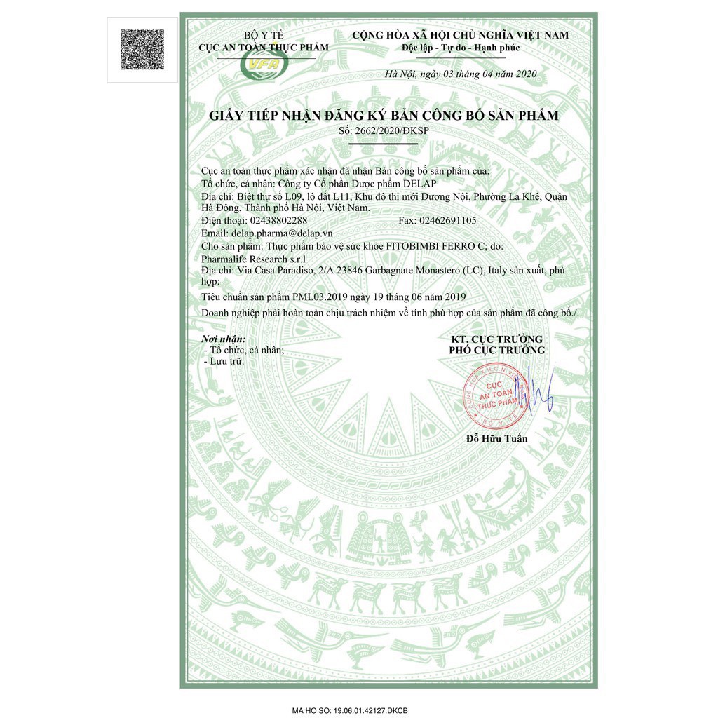 FITOBIMBI FERRO C - Hỗ trợ bổ sung Sắt, Kẽm, Vitamin C cho bé | Thế Giới Skin Care