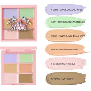 Bảng màu 3CE Studio Face Tuning Concealer Palette vừa che khuyết điểm vừa highlight và contour