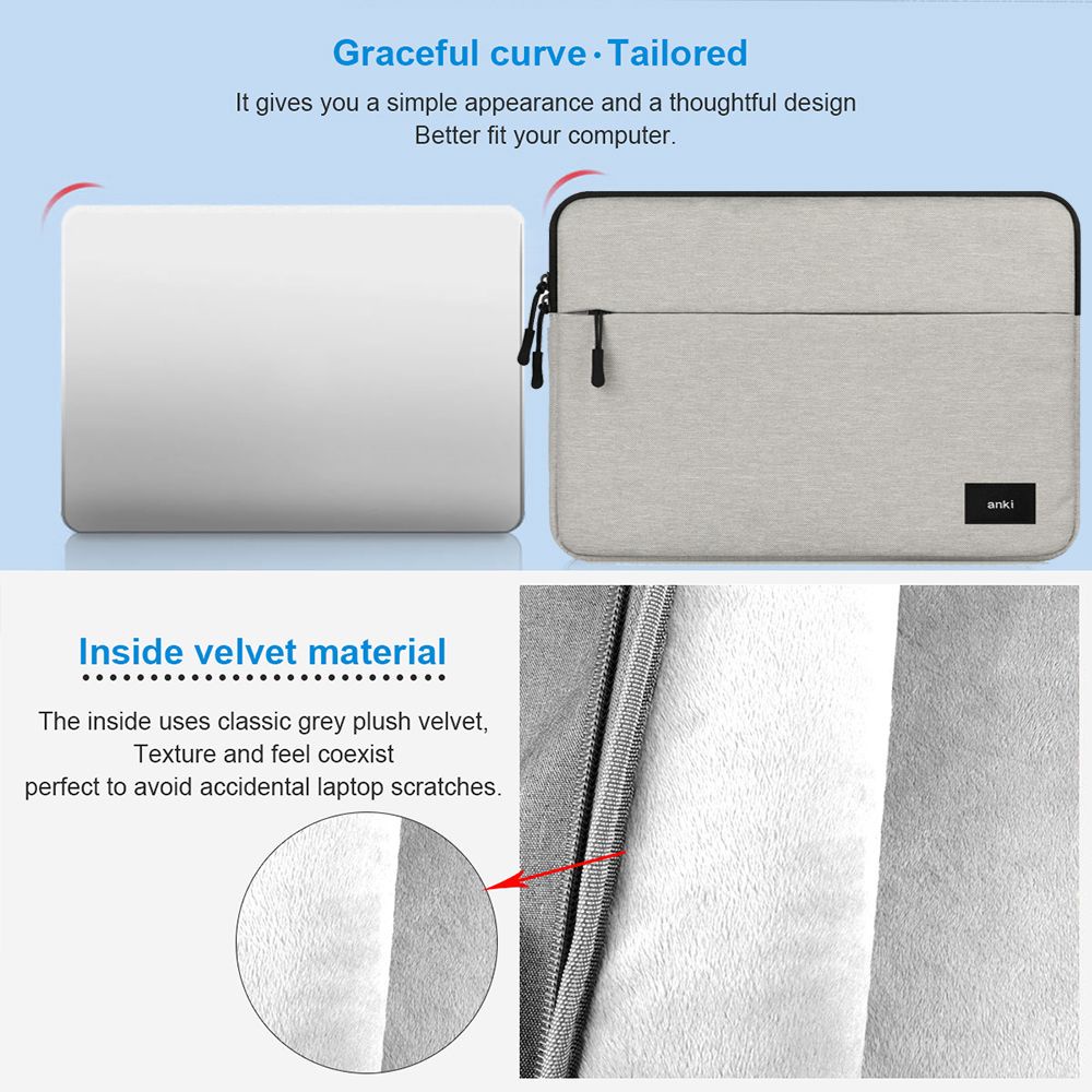 Túi đựng laptop hai khóa kéo chống thấm nước nhiều màu sắc kích thước 11-15.6 inch