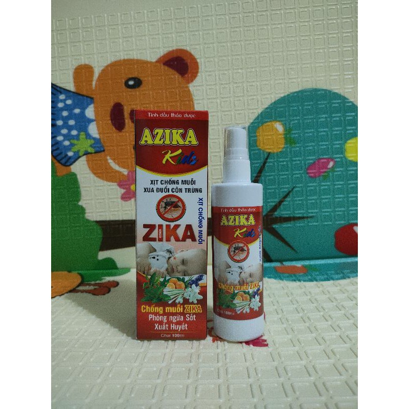 xịt chống muỗi  cho bé "AZIKA", an toàn cho trẻ sơ sinh, trẻ nhỏ (chai 100ml)