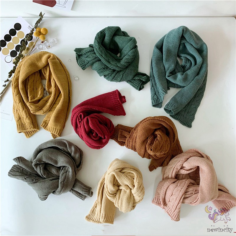 Khăn Choàng Giữ Ấm Phong Cách Retro Hàn Quốc Cho Bé