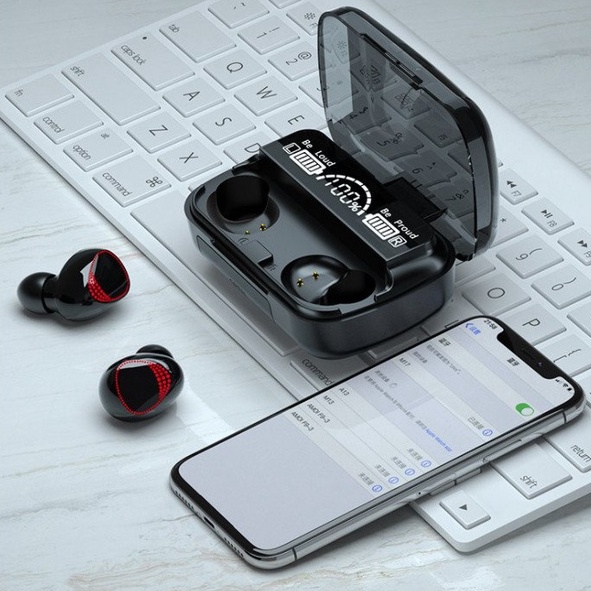 Tai Nghe TWS 5.1 M10 3500mah Kết Nối Bluetooth Không Dây Âm Thanh Nổi Điều Khiển Cảm Ứng Không Thấm Nước Màn Hình LED