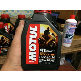 Combo + lẻ dầu láp, dầu nhớt MOTUL SCOOTER POWER LE 0.8L