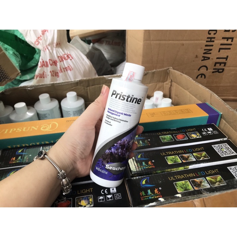 [250ML] SEACHEM PRISTINE | Vi Sinh Phân Huỷ Tự Nhiên Giúp Xử Lý Chất Cặn Hữu Cơ Hồ Cá Tép, Thuỷ Sinh