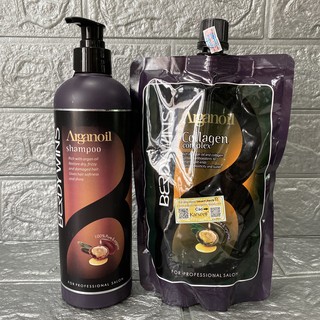 Bộ dầu gội và hấp túi siêu phục hồi cao cấp BERDYWINS ARGANOIL 500ml
