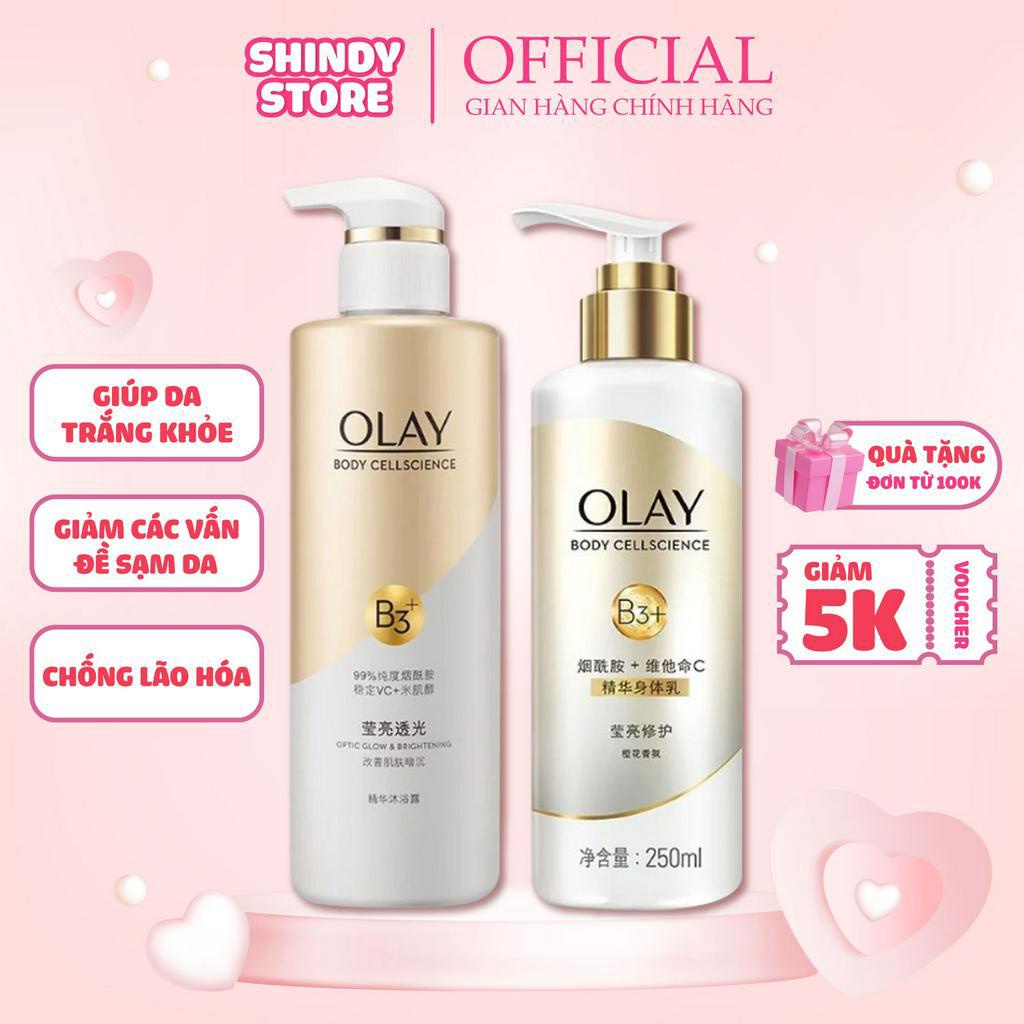 Sữa tắm/ Sữa dưỡng thể trắng da Olay B3 Vitamin C trắng da cấp ẩm cho làn da trắng sáng mịn màng
