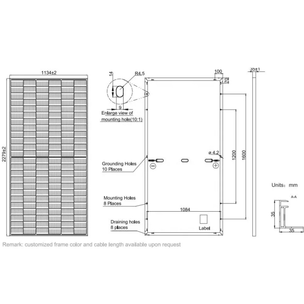 TẤM PIN NĂNG LƯỢNG MẶT TRỜI JA SOLAR MONO 535W MBB Half-Cell Module JAM72S30/MR