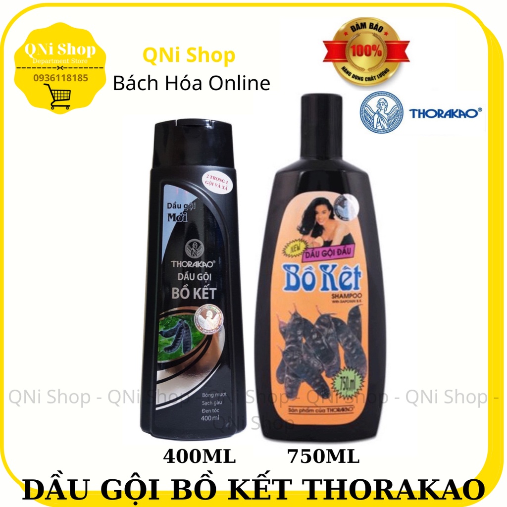 Dầu Gội Đầu Bồ Kết Thorakao 400ml Thảo Dược Cô Đặc Sạch Gàu Mềm Mượt Tóc