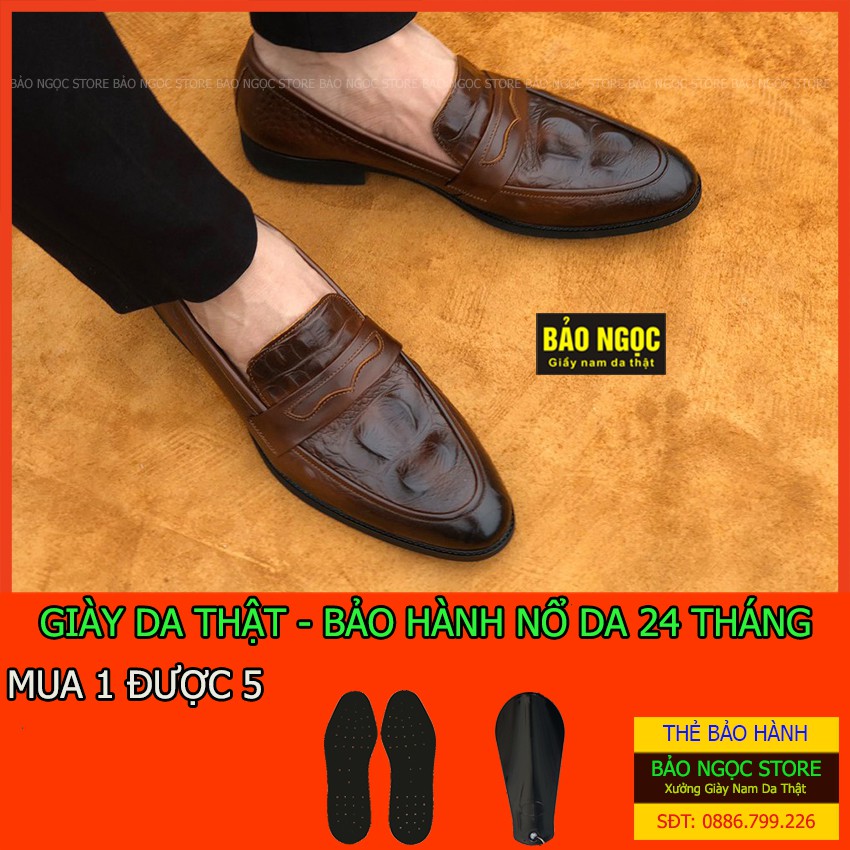 Giày tăng chiều cao ẩn 7cm - Giày lười da công sở - K3216