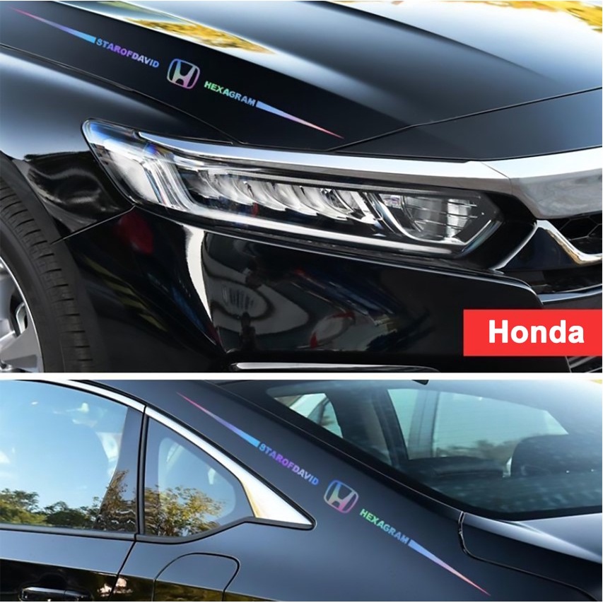 Hình dán phản quang 7 màu trang trí xe hơi chống thấm nước họa tiết chữ độc đáo kèm logo nhiều hãng