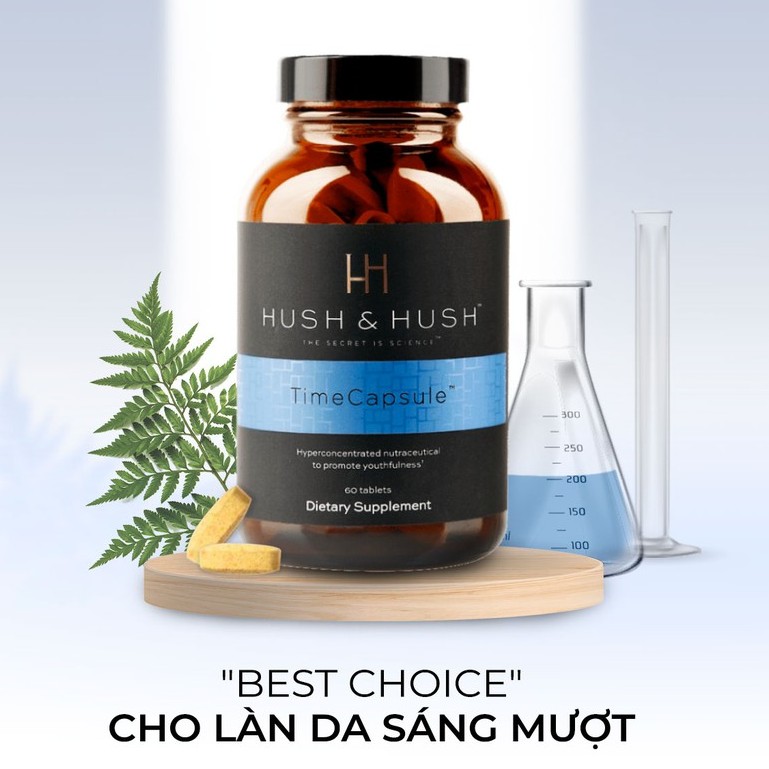 Viên uống mờ nám, trẻ hóa da và chống các tia tổn thương Image Hush & Hush Time Capsule
