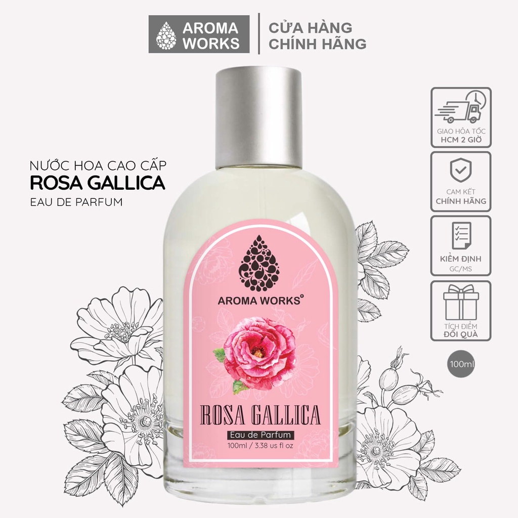  Nước hoa tinh dầu Aroma Works Rosa Gallica Eau De Parfum lưu hương lâu
