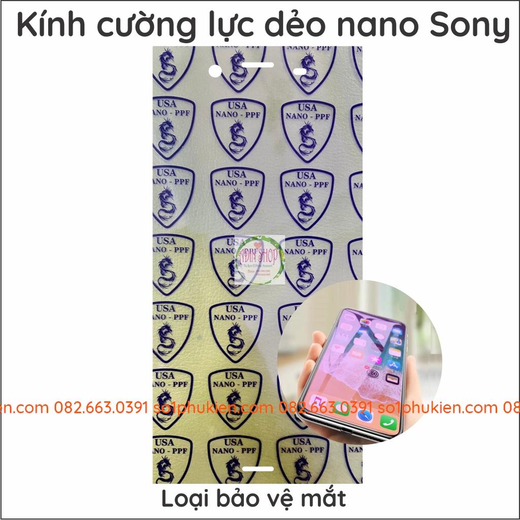 Dán cường lực dẻo sony xz xz1 xz2 xz2 premium nano siêu trong, cảm ứng siêu nhạy, cường lực 9H+