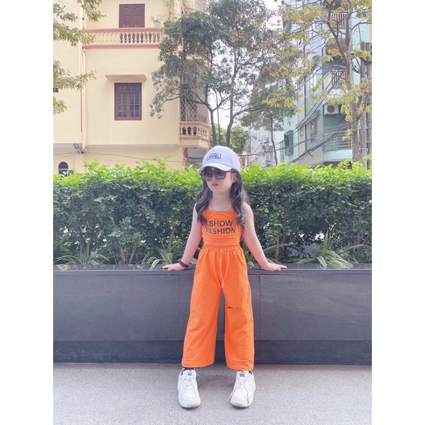 Set show fashion ống suông cho bé gái 12-24kg