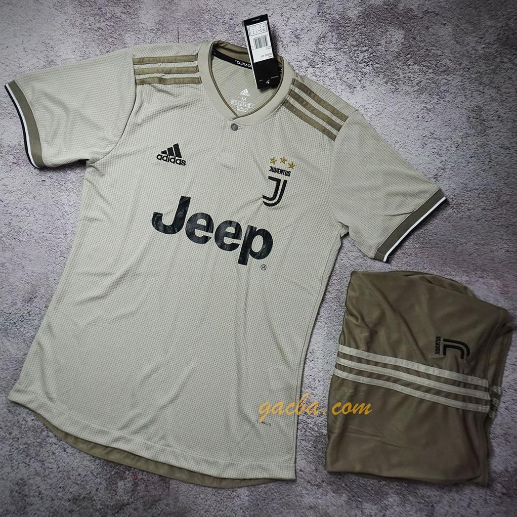 Áo Juventus mùa 2018-2019 sân khách/Freeship/ Bộ quần áo đá banh Juventus sân khách màu xám cực chất  ་