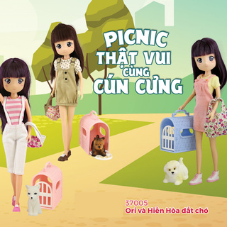 Búp bê ORI Hiền Hòa dắt chó C 37005C-HH