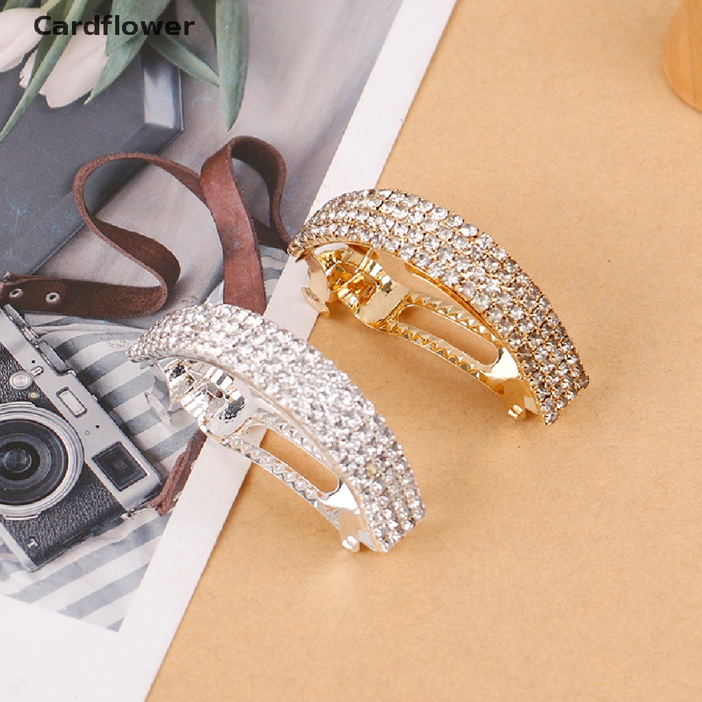 Kẹp Tóc Đính Đá Kim Loại Thời Trang Cho Nữ