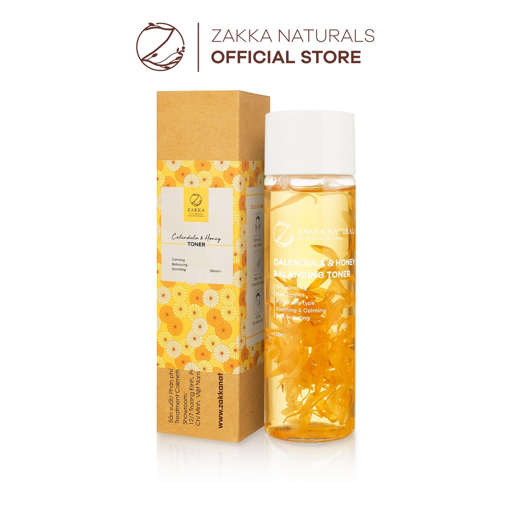 [Mã FMCGMALL -8% đơn 250K] Toner (Nước Cân Bằng) Hoa Cúc Zakka Naturals Calendula & Honey Balancing Toner 150ml | BigBuy360 - bigbuy360.vn
