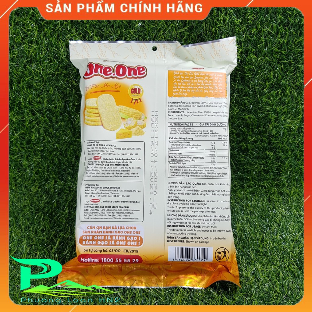 Bánh gạo One One vị phô mai ngô - gói 118g