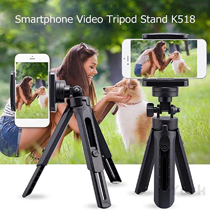 Giá đứng 3 chân với kẹp giữ điện thoại thông minh dùng để chụp ảnh và quay phim