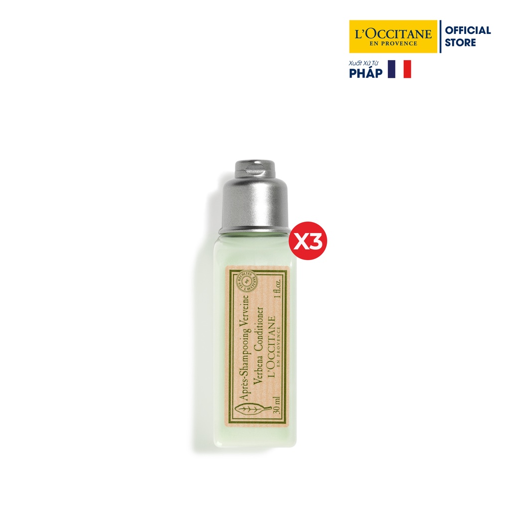 Bộ 3 Dầu Xả Cỏ Roi Ngựa Verbena Conditiner 30ml L’occitane