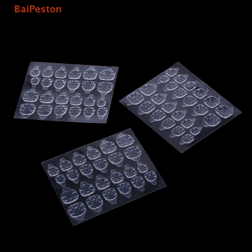 Set 5 Tờ / 24 Miếng Dán Móng Tay Giả Hai Mặt Tự Dính DIY