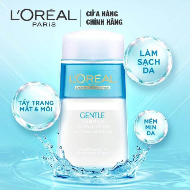 Nước Tẩy trang mắt và môi L'Oreal Gentle 125ml