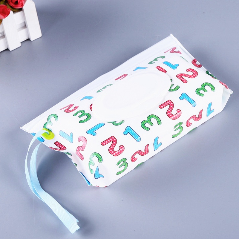 Túi Đựng Khăn Giấy Nắp Lật Bằng EVA Thân Thiện Với Môi Trường Có Thể Tái Sử Dụng Kèm Dây Đeo Tiện Lợi