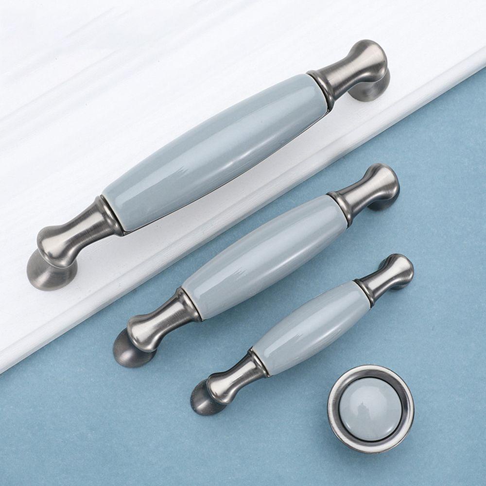 YNATURAL Tay Nắm Cửa Tủ Bằng Gốm Sứ Màu Xanh Dương Phong Cách Cổ Điển