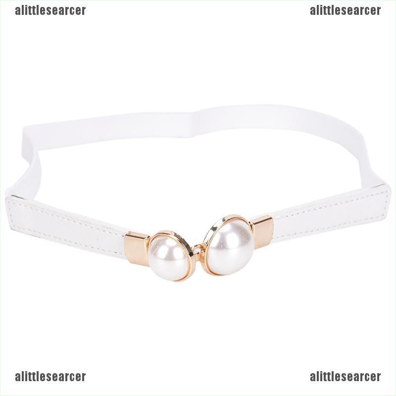 Thắt Lưng Co Giãn Đính Ngọc Trai Thời Trang Dành Cho Nữ