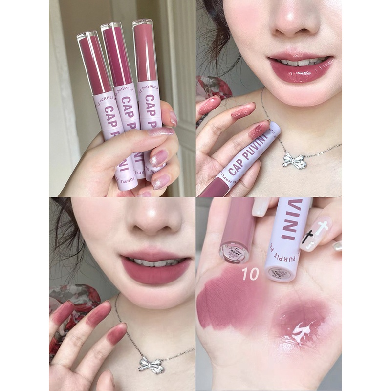 Son Kem Hai Đầu Hiệu Ứng Gương Lâu Trôi 4.4g CAPPUVINI