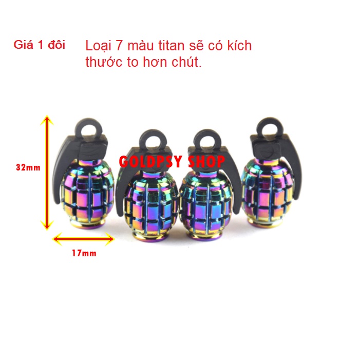 Ốc van vòi hình Luu Dan - Ốc chân van ô tô xe máy nhôm CNC Monster ( 1 đôi )