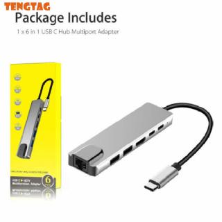 Bộ Chia Cổng Usb Type C Đa Năng 6 Trong 1