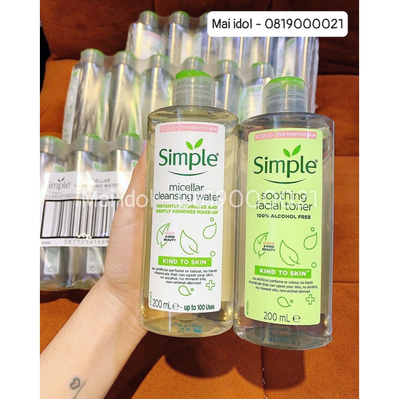 Toner Simple Kind to Skin 200ml mẫu mới