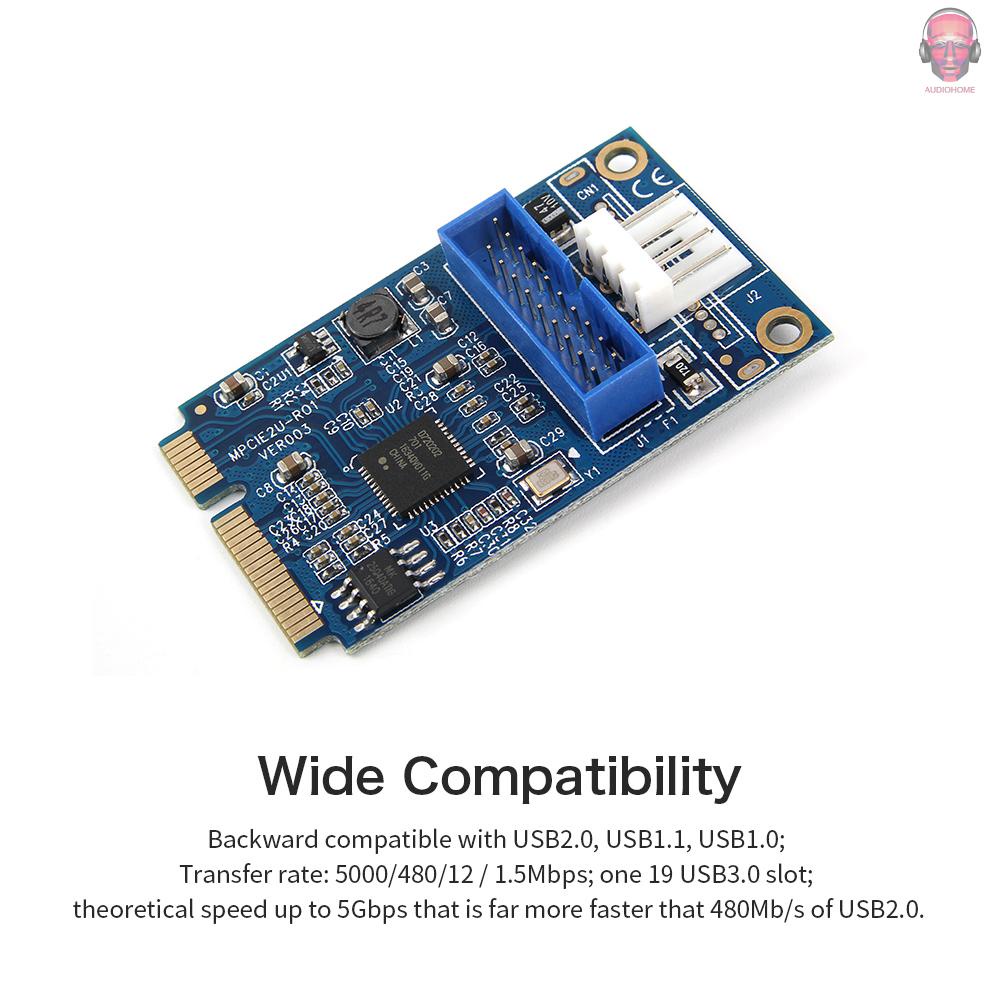 Card Chuyển Đổi Mini Pci-E Sang Usb3.0 20pin / 19pin Thẻ